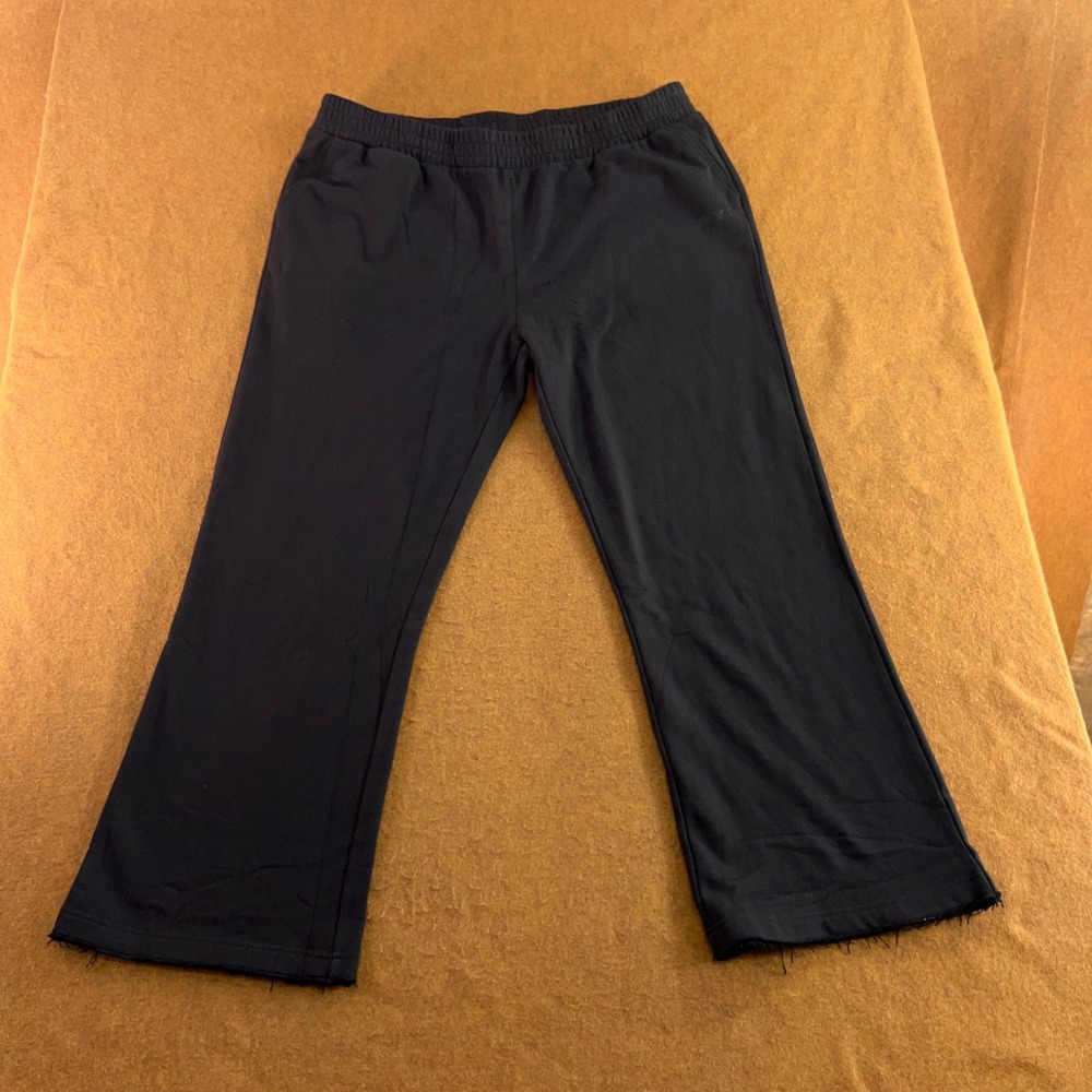 TomboyX Unisex 4X Black Raw Hem Cotton Blend Lounge Sweatpants New